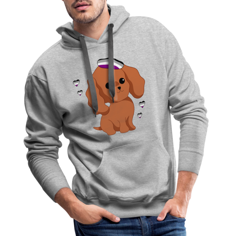 Cute Asexual Dog "Männer" Hoodie - Grau meliert