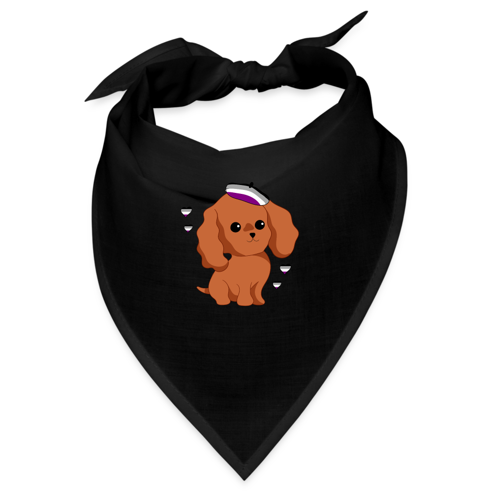 Cute Asexual Dog Bandana - Schwarz