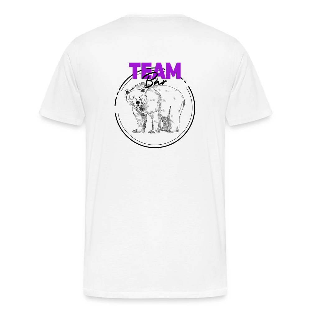 Team Bär Backprint "Männer" T-Shirt - Weiß