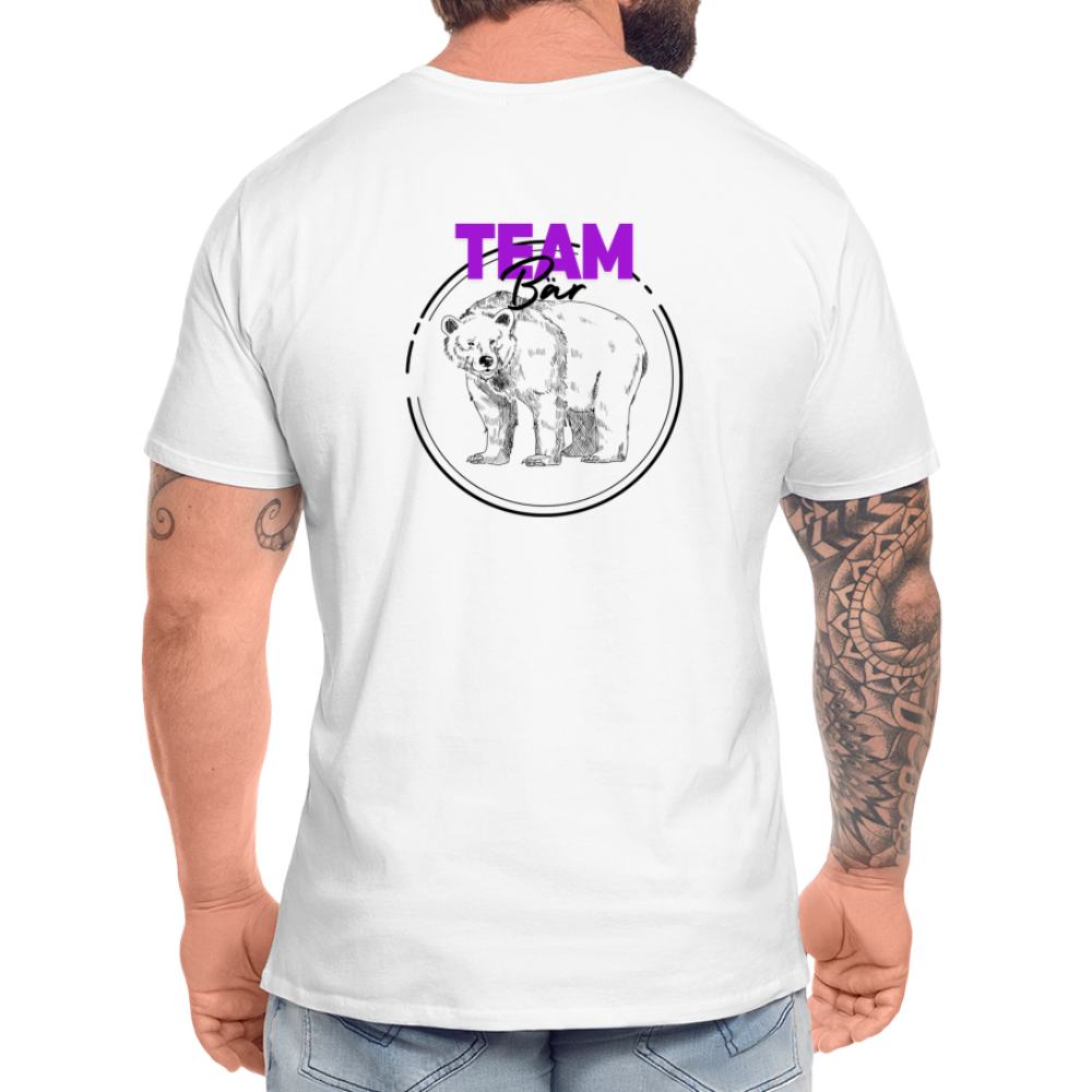 Team Bär Backprint "Männer" T-Shirt - Weiß