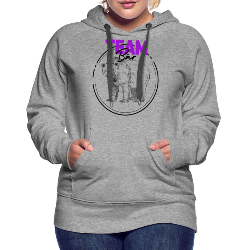 Team Bär "Frauen" Hoodie - Grau meliert