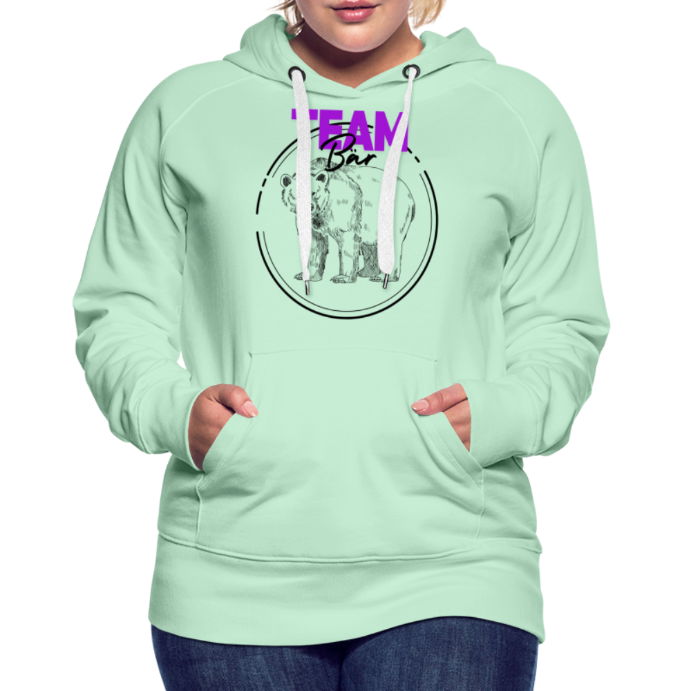 Team Bär "Frauen" Hoodie - helles Mintgrün