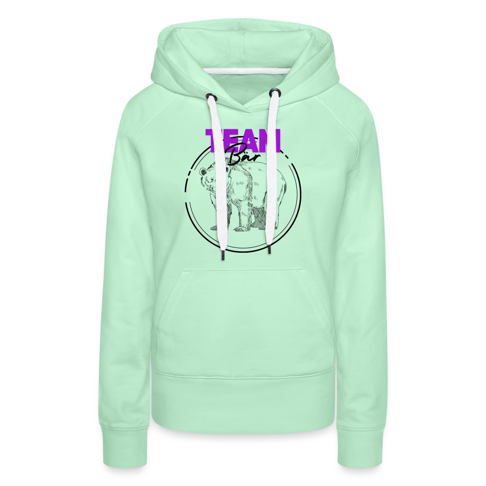 Team Bär "Frauen" Hoodie - helles Mintgrün