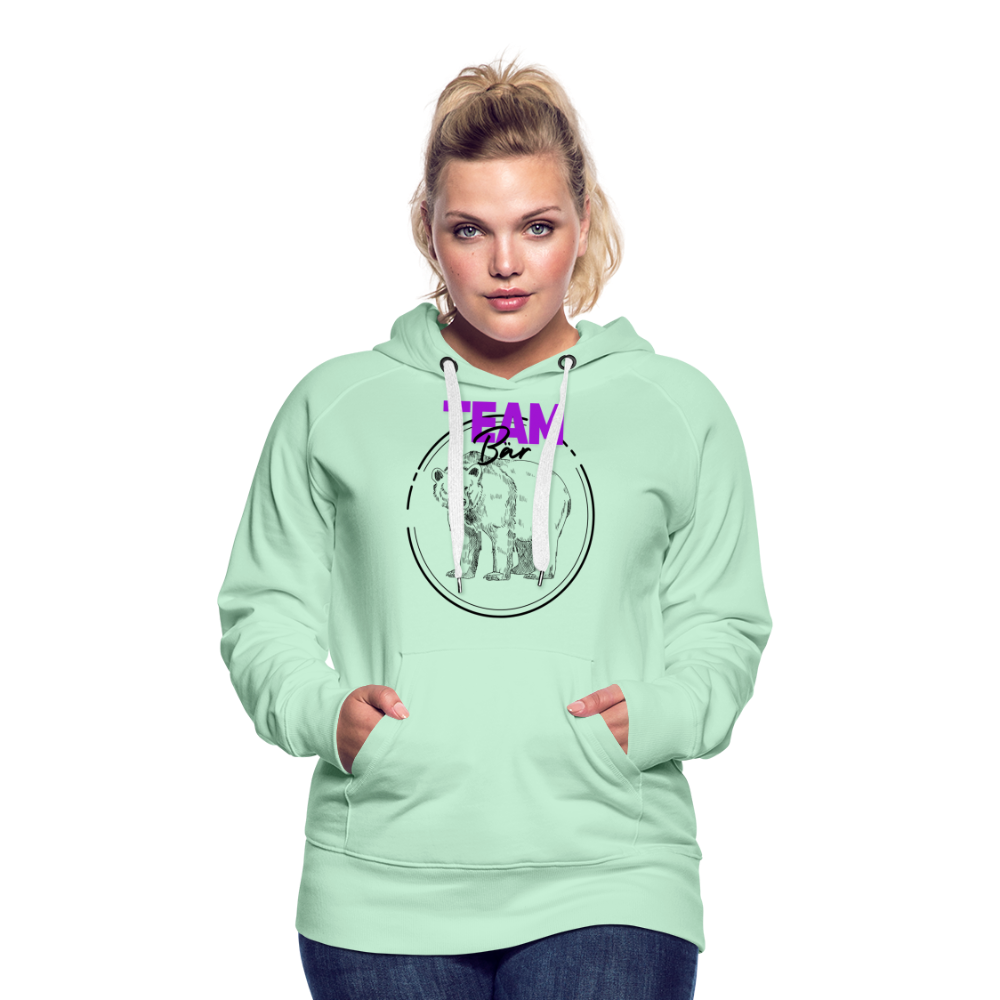 Team Bär "Frauen" Hoodie - helles Mintgrün