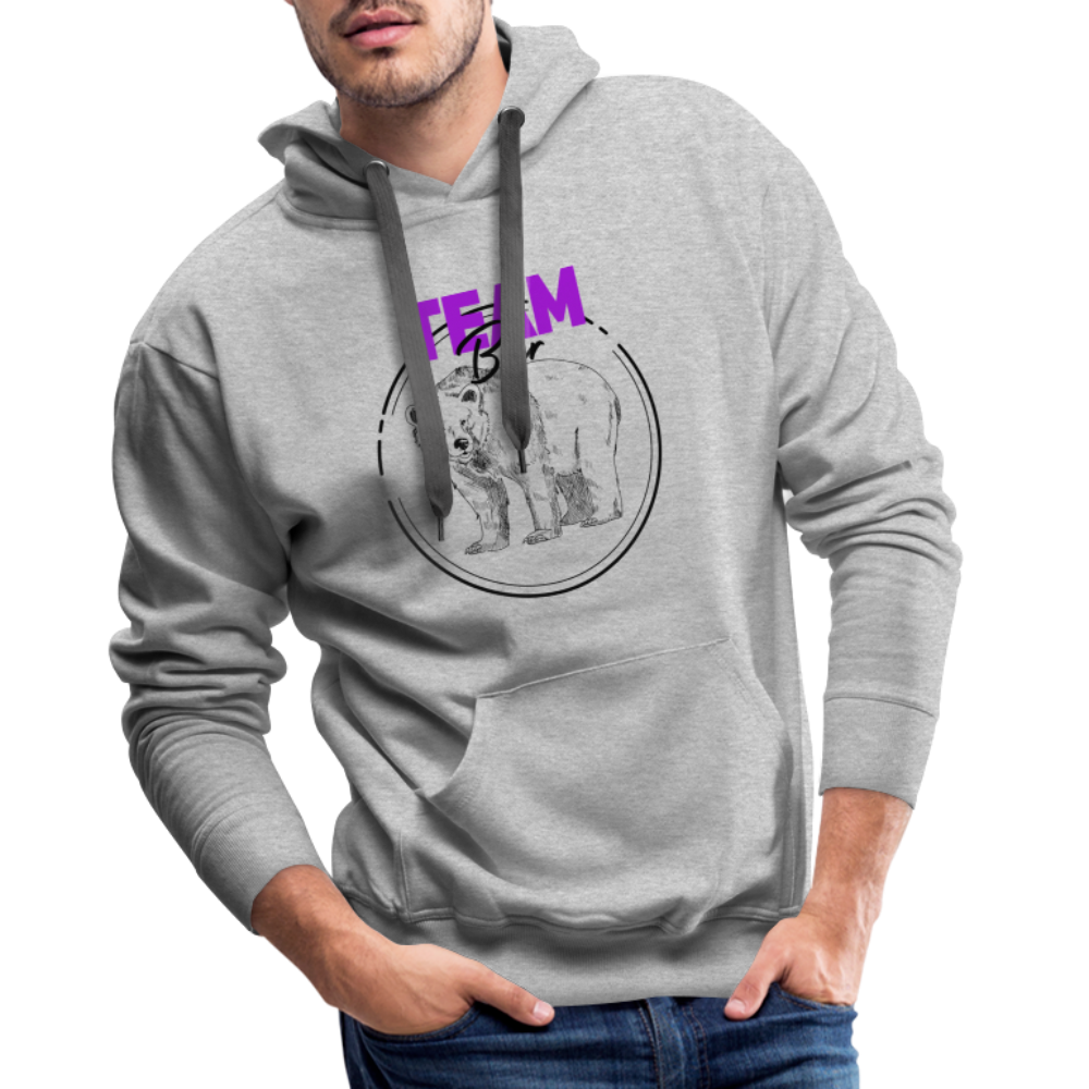 Team Bär "Männer" Hoodie - Grau meliert