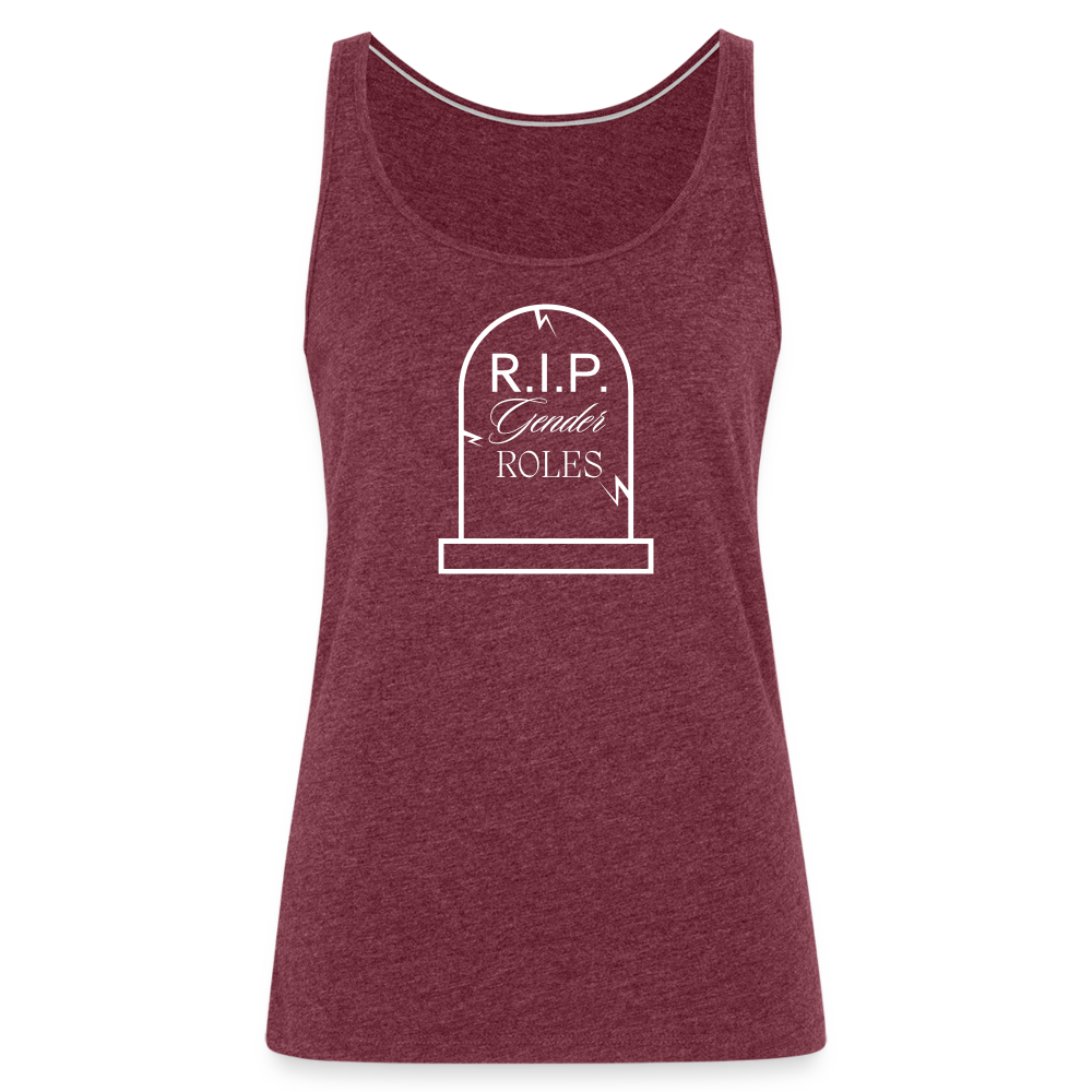 RIP Gender Roles "Frauen" Tank Top - Bordeauxrot meliert