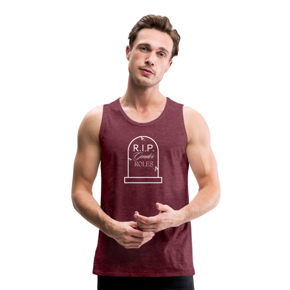 RIP Gender Roles "Männer" Tank Top - Bordeauxrot meliert