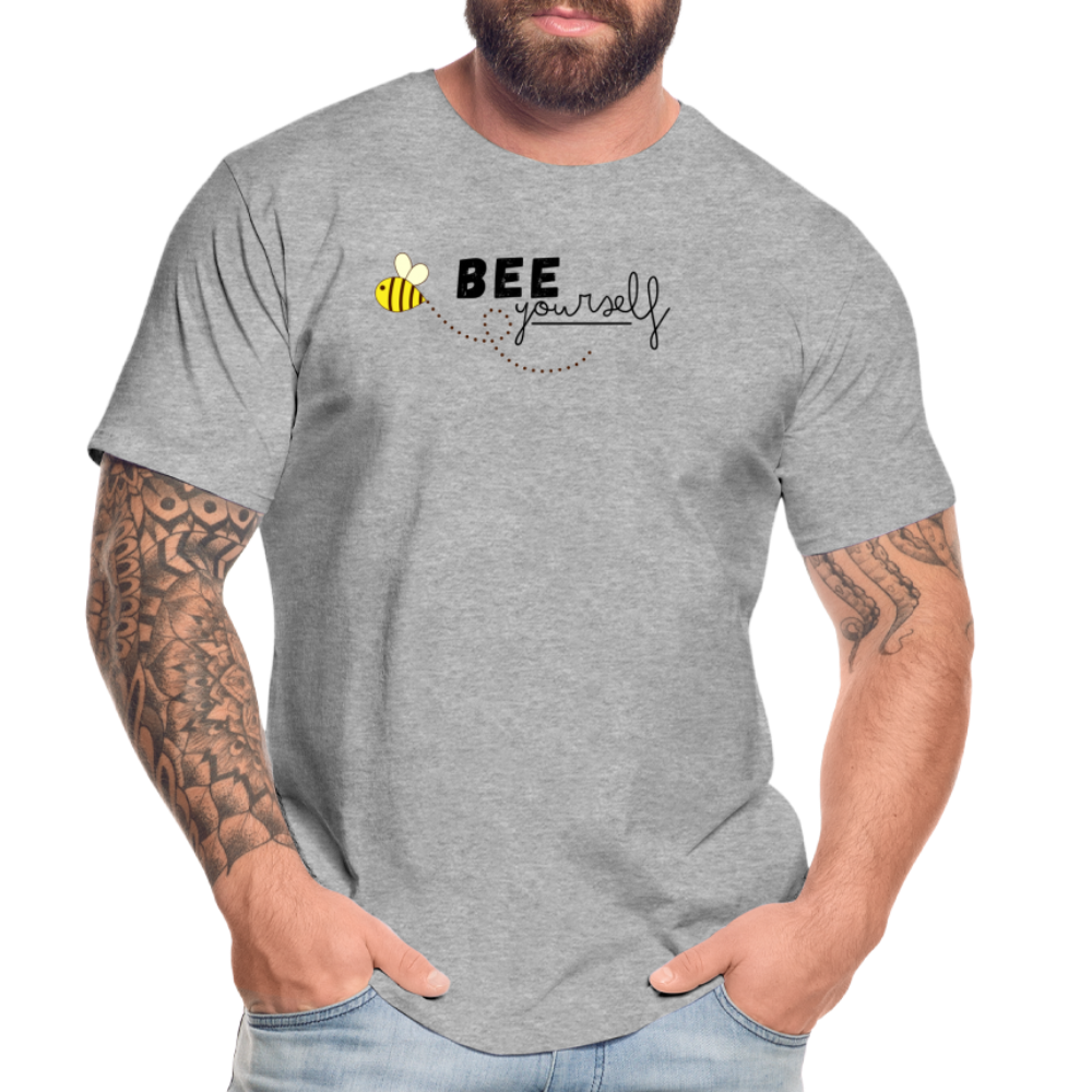 Bee yourself "Männer" T-Shirt - Grau meliert