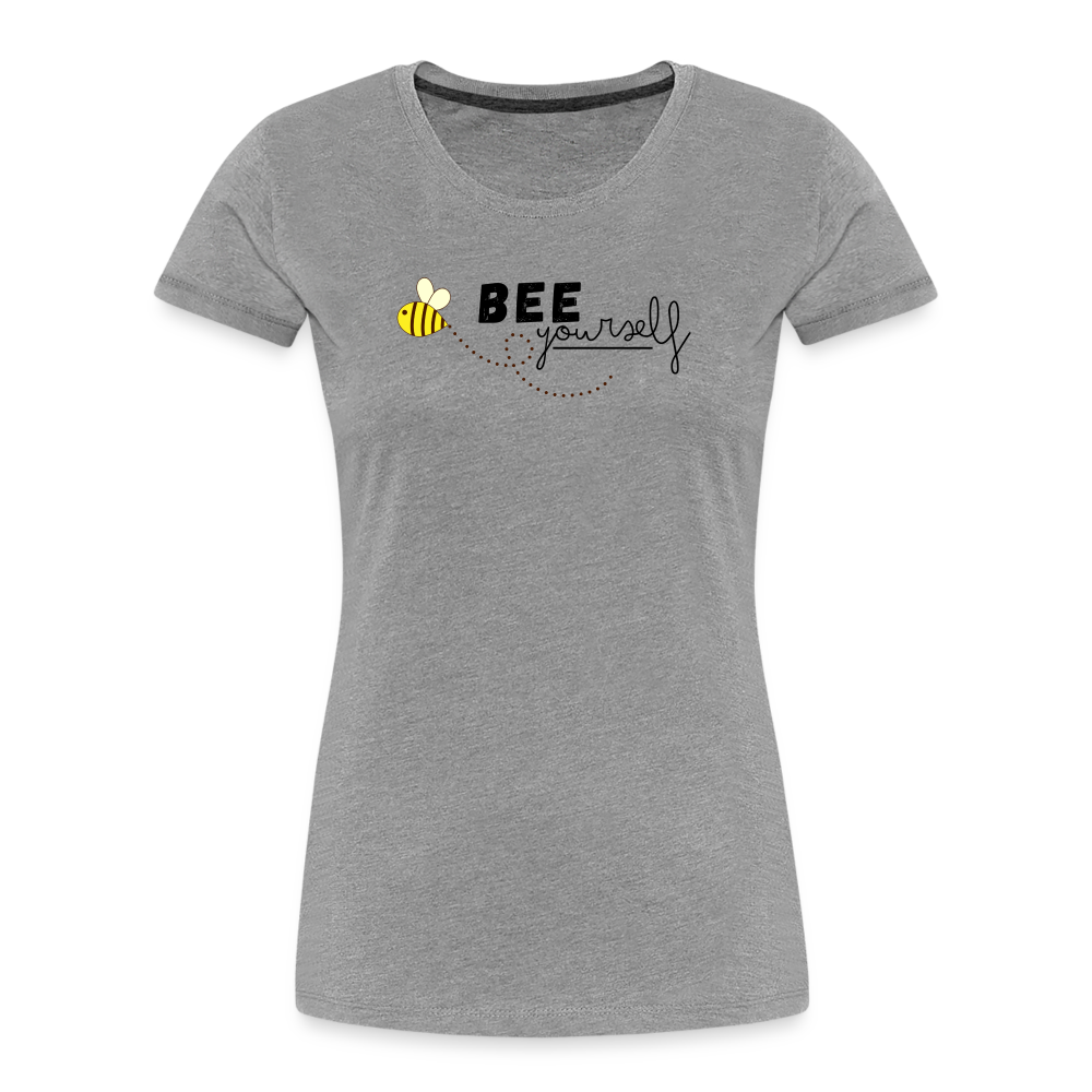 Bee yourself "Frauen" T-Shirt - Grau meliert