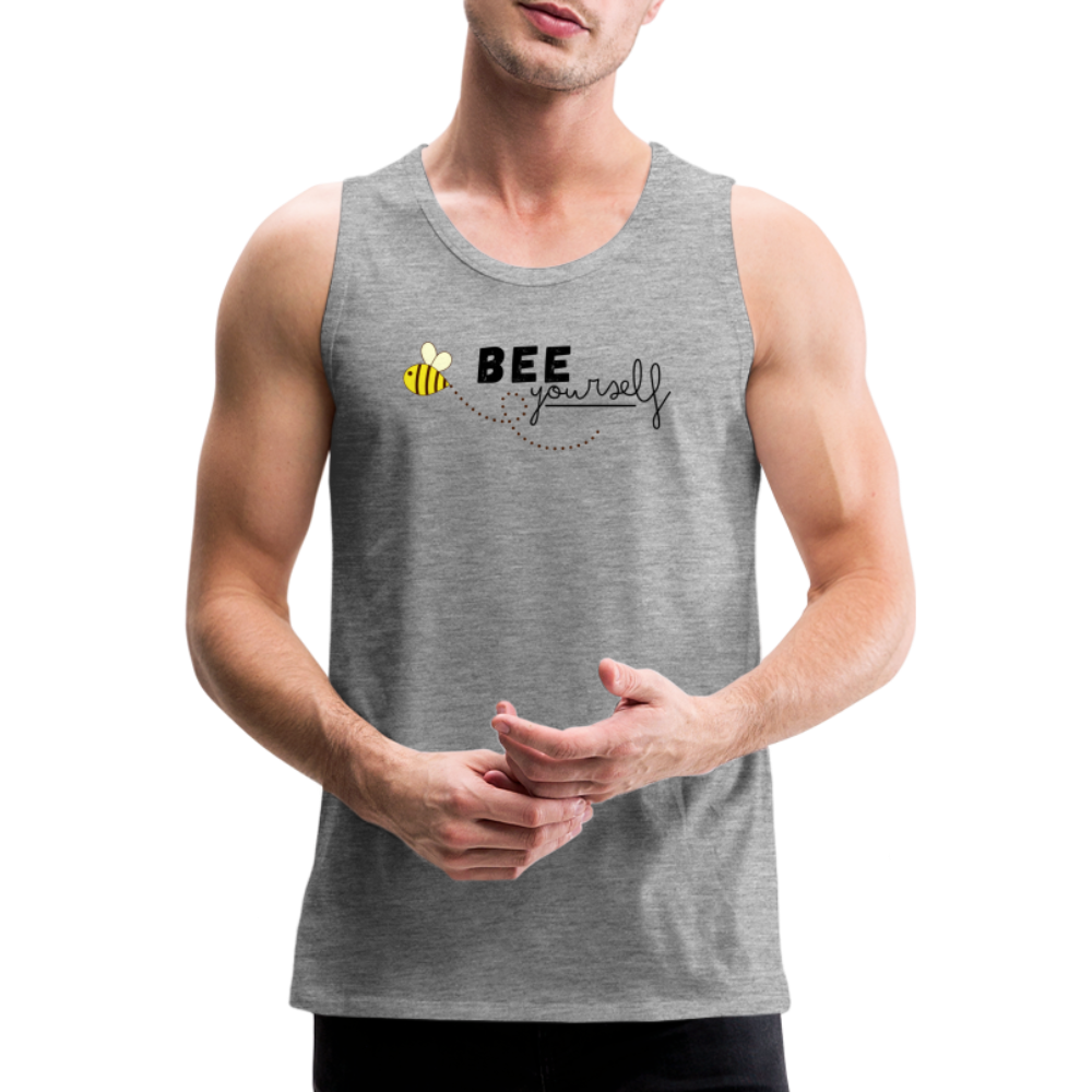 Bee yourself "Männer" Tank Top - Grau meliert