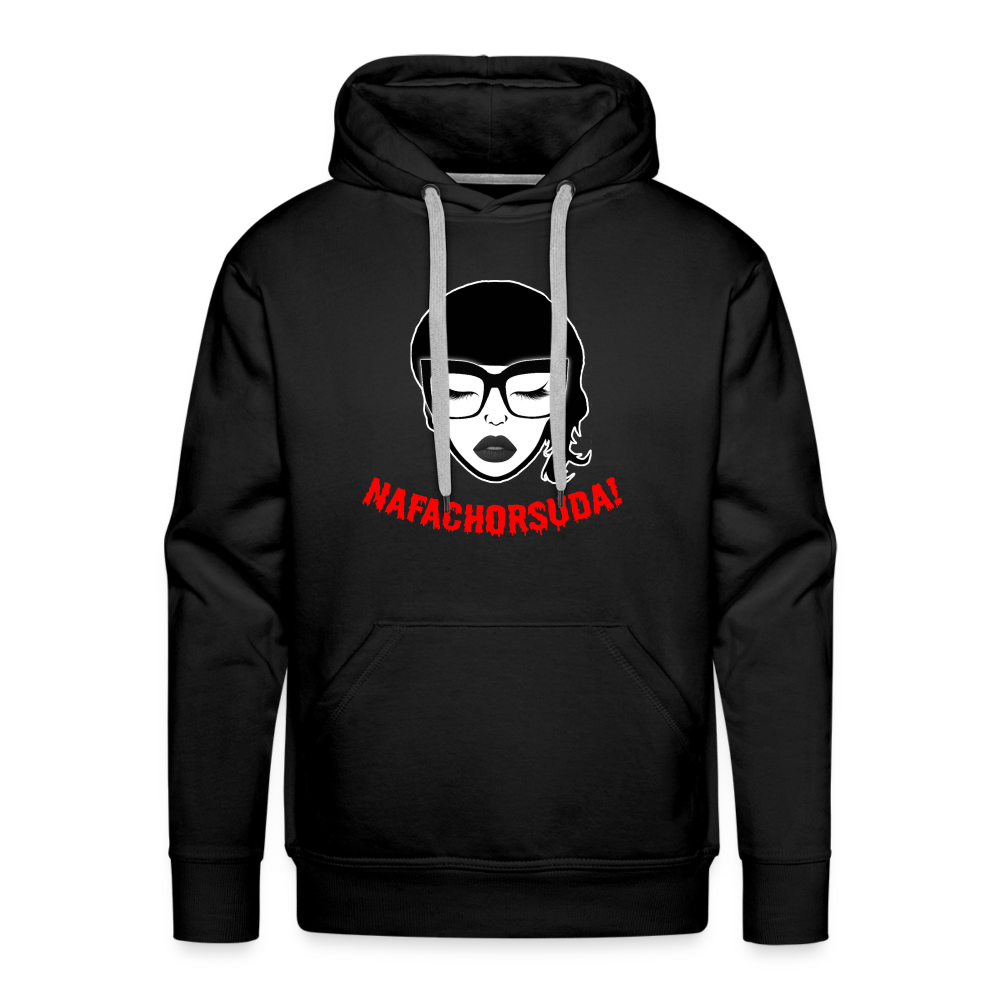 Nafachorsuda! Rote Schrift "Männer" Hoodie - Schwarz