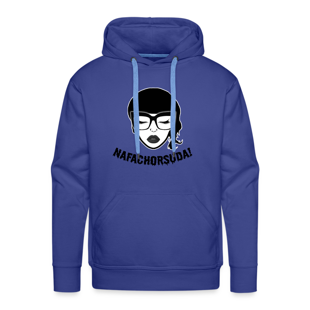 Nafachorsuda! Schwarze Schrift "Männer" Hoodie - Königsblau