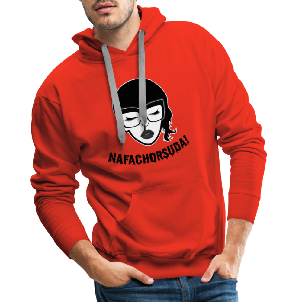 Nafachorsuda! Schwarze Schrift "Männer" Hoodie - Rot