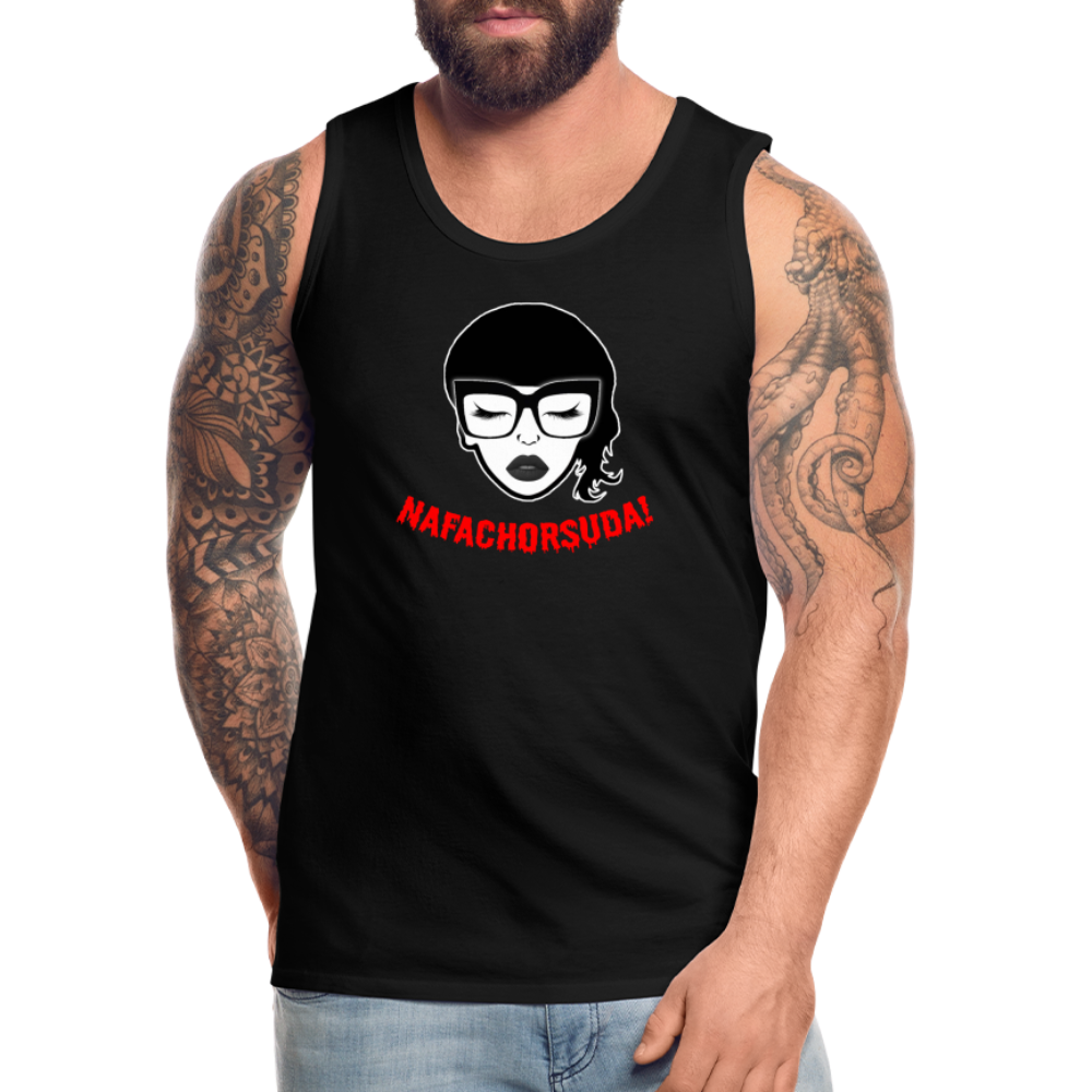 Nafachorsuda! Rote Schrift "Männer" Tank Top - Schwarz