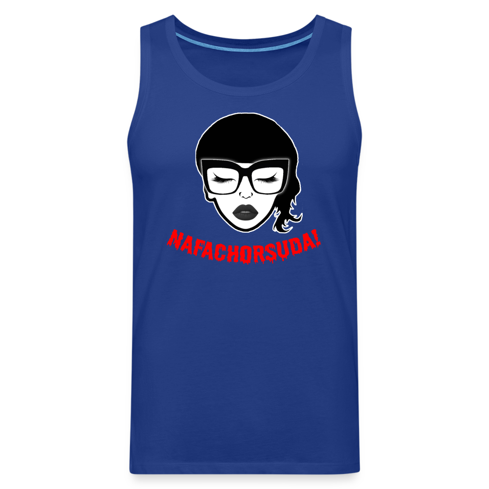 Nafachorsuda! Rote Schrift "Männer" Tank Top - Königsblau