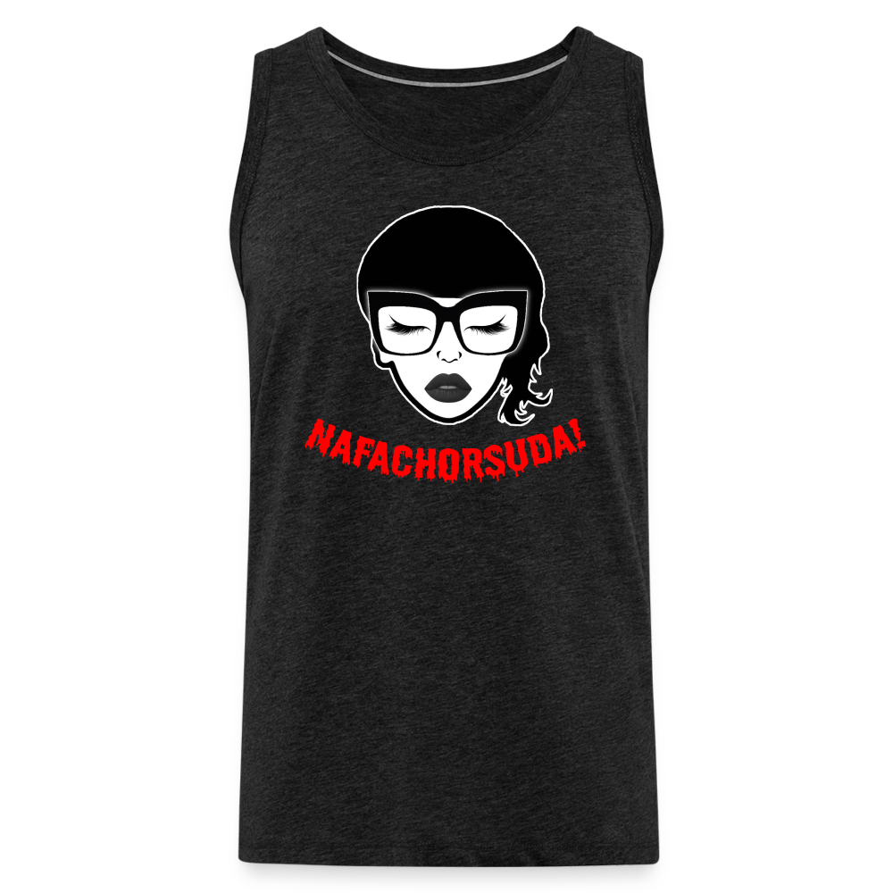 Nafachorsuda! Rote Schrift "Männer" Tank Top - Anthrazit