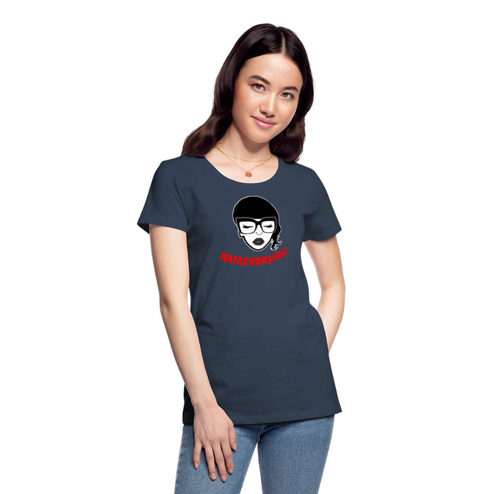 Nafachorsuda! Rote Schrift "Frauen" T-Shirt - Navy