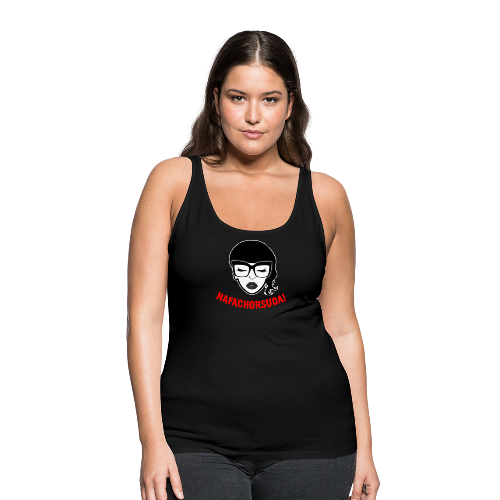 Nafachorsuda! Rote Schrift "Frauen" Tank Top - Schwarz