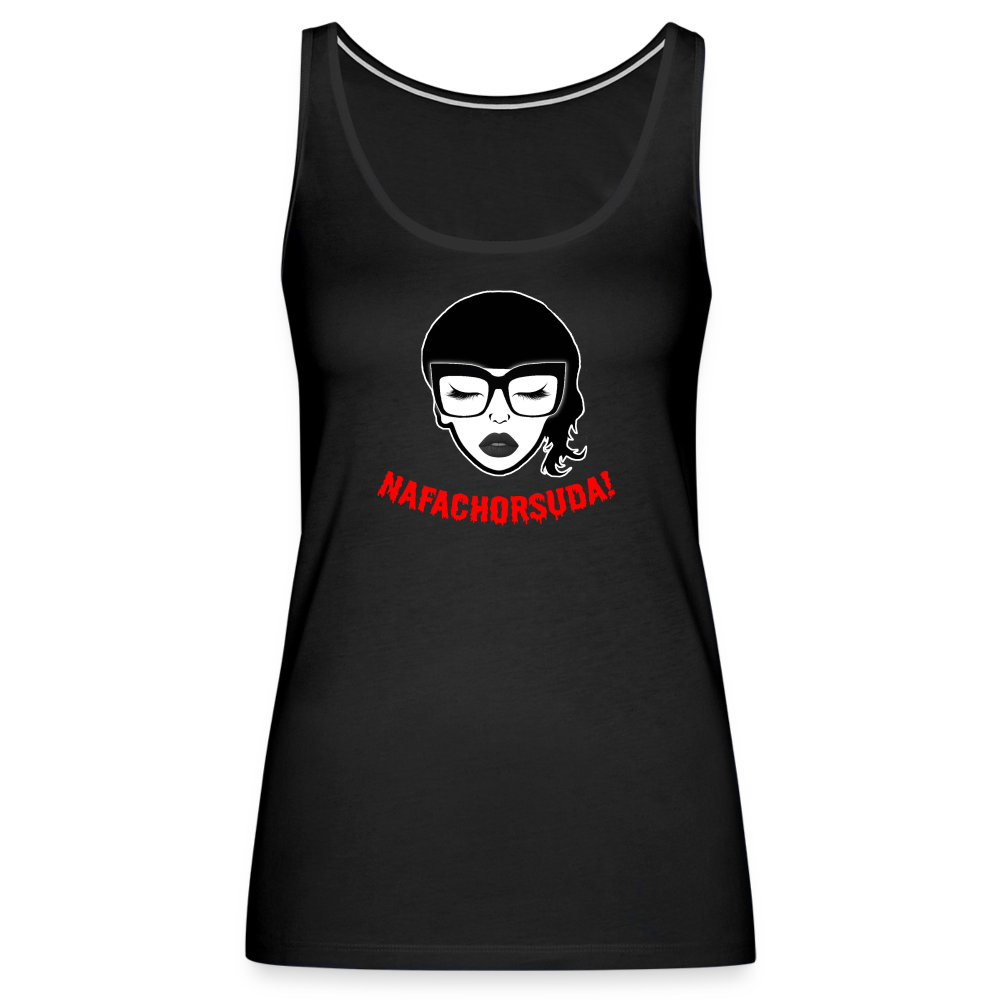 Nafachorsuda! Rote Schrift "Frauen" Tank Top - Schwarz