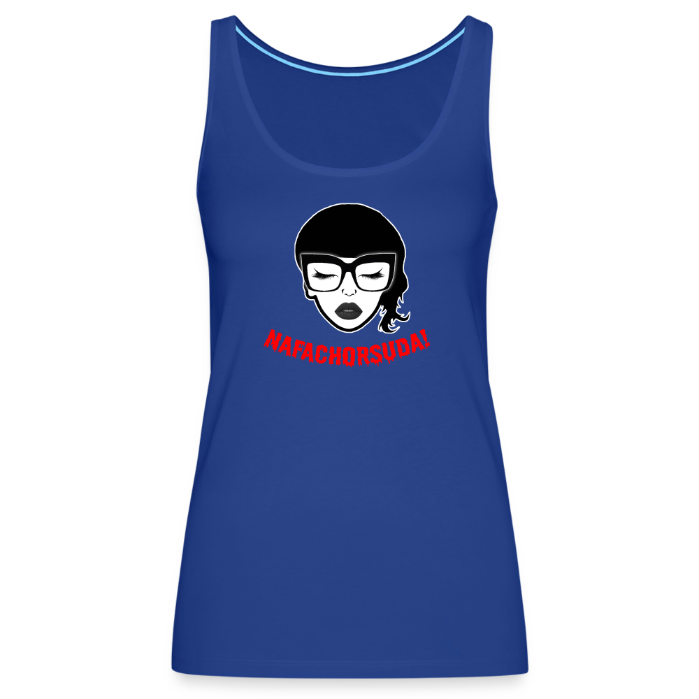 Nafachorsuda! Rote Schrift "Frauen" Tank Top - Königsblau