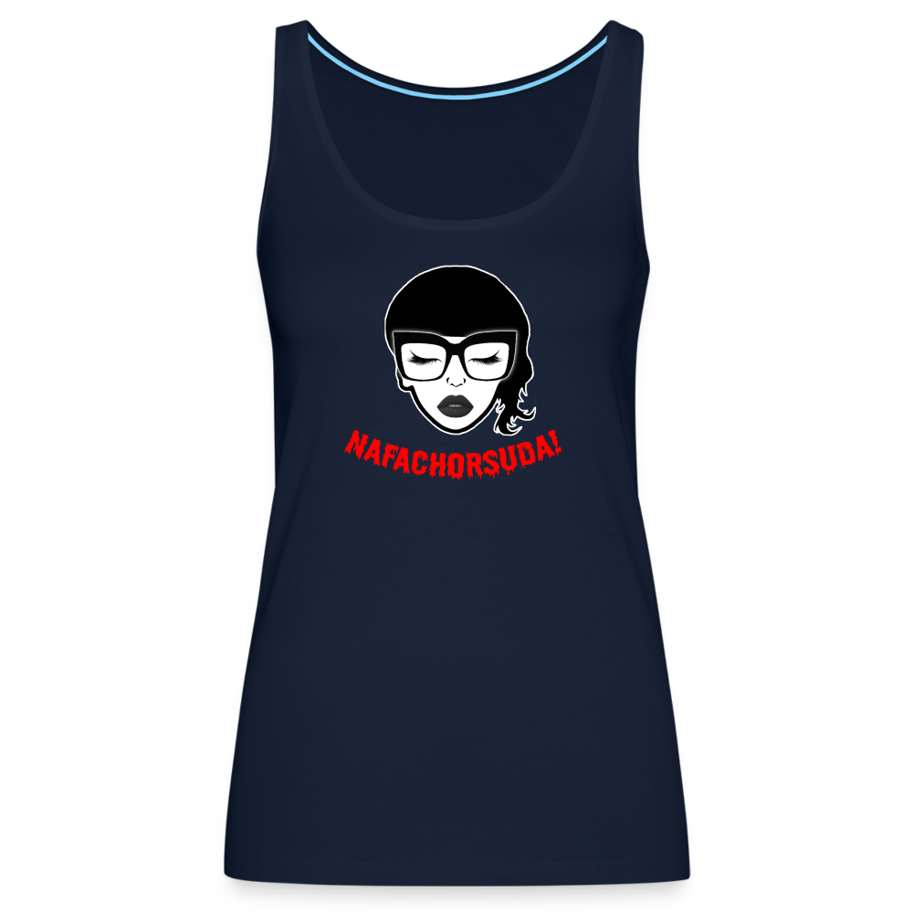 Nafachorsuda! Rote Schrift "Frauen" Tank Top - Navy