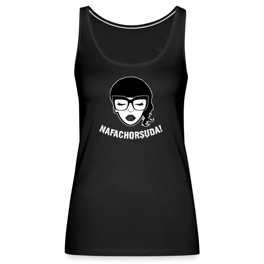 Nafachorsuda! Weiße Schrift "Frauen" Tank Top - Schwarz