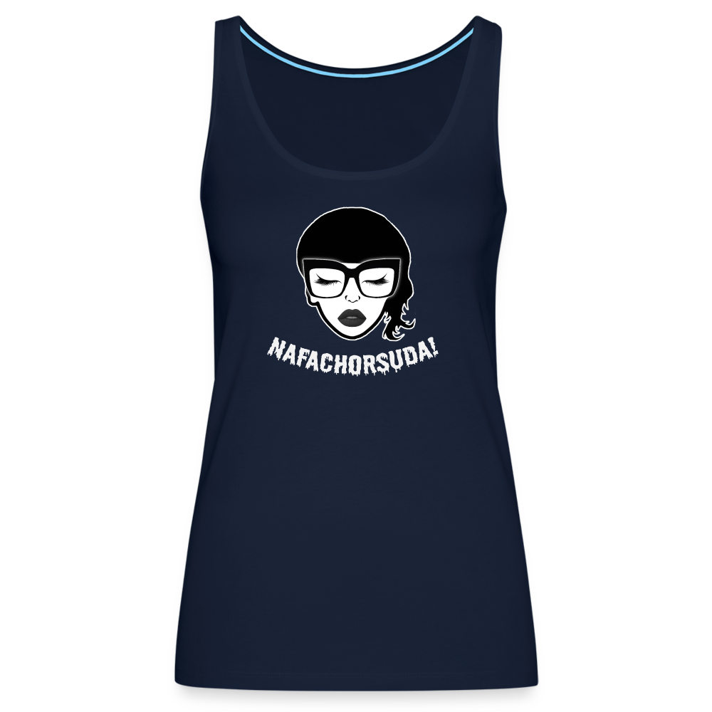 Nafachorsuda! Weiße Schrift "Frauen" Tank Top - Navy