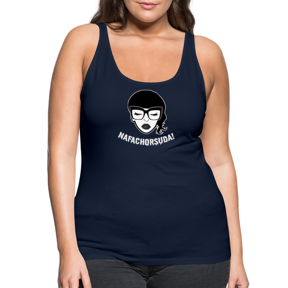 Nafachorsuda! Weiße Schrift "Frauen" Tank Top - Navy