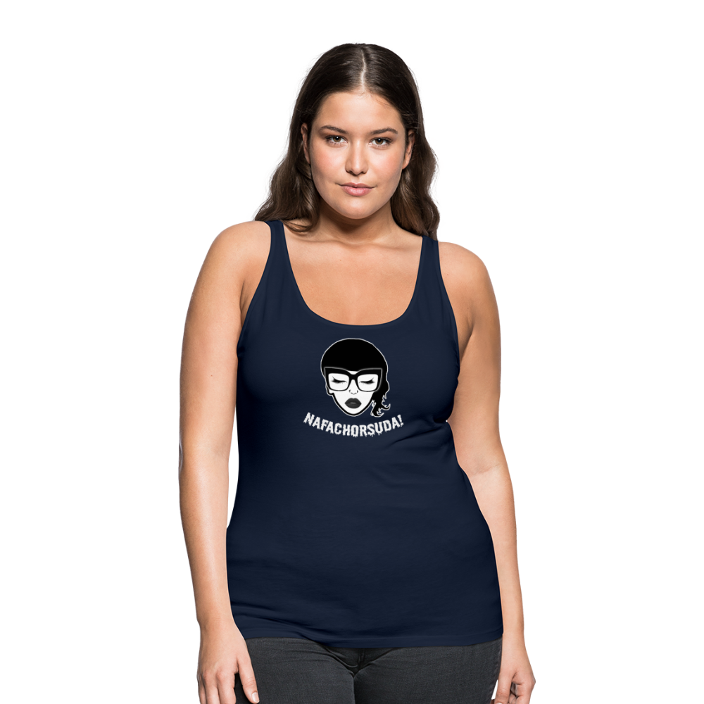 Nafachorsuda! Weiße Schrift "Frauen" Tank Top - Navy