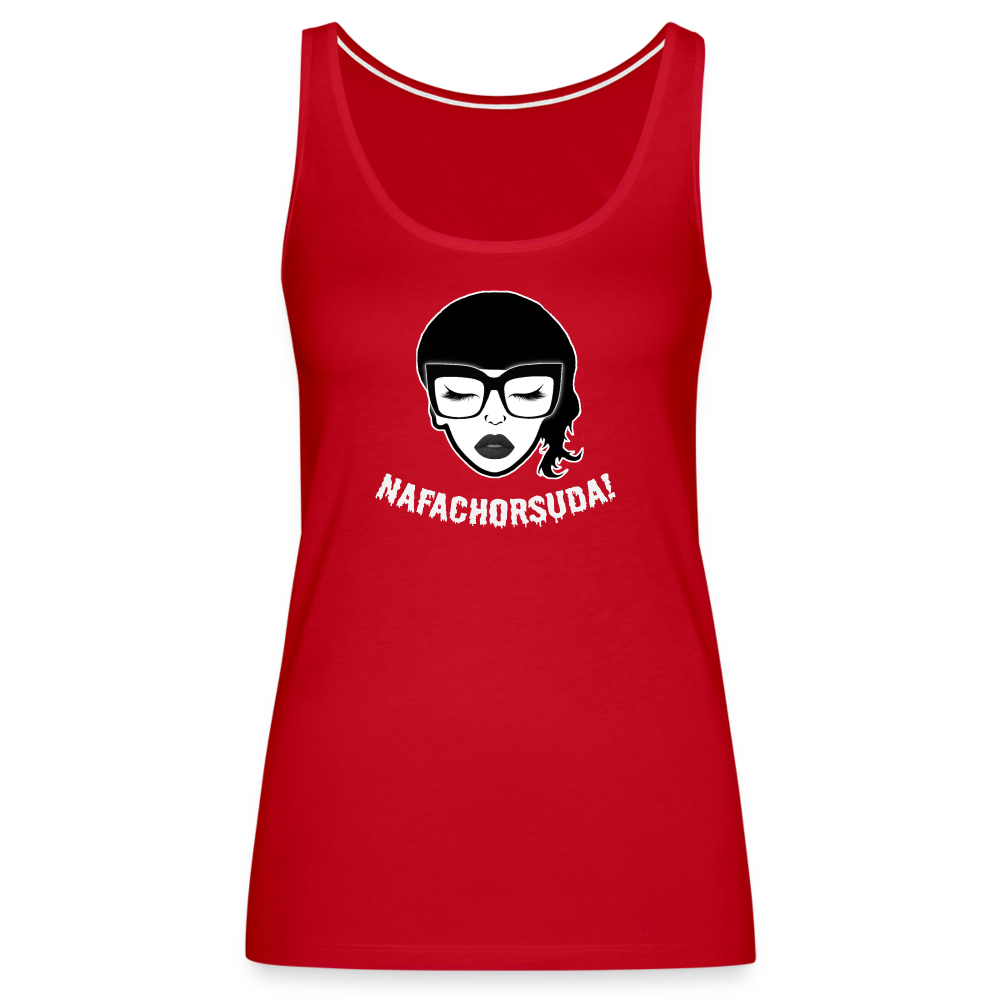 Nafachorsuda! Weiße Schrift "Frauen" Tank Top - Rot