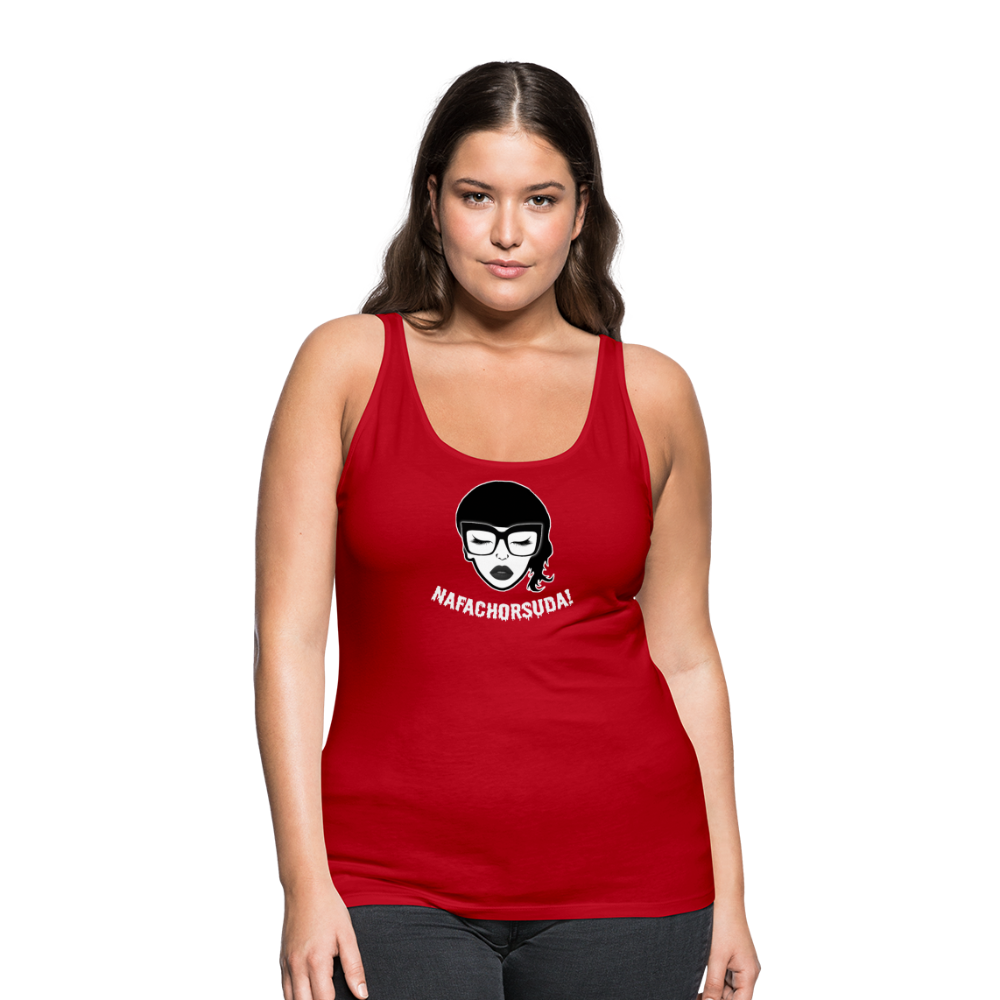 Nafachorsuda! Weiße Schrift "Frauen" Tank Top - Rot