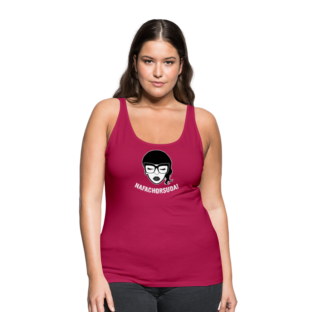 Nafachorsuda! Weiße Schrift "Frauen" Tank Top - dunkles Pink