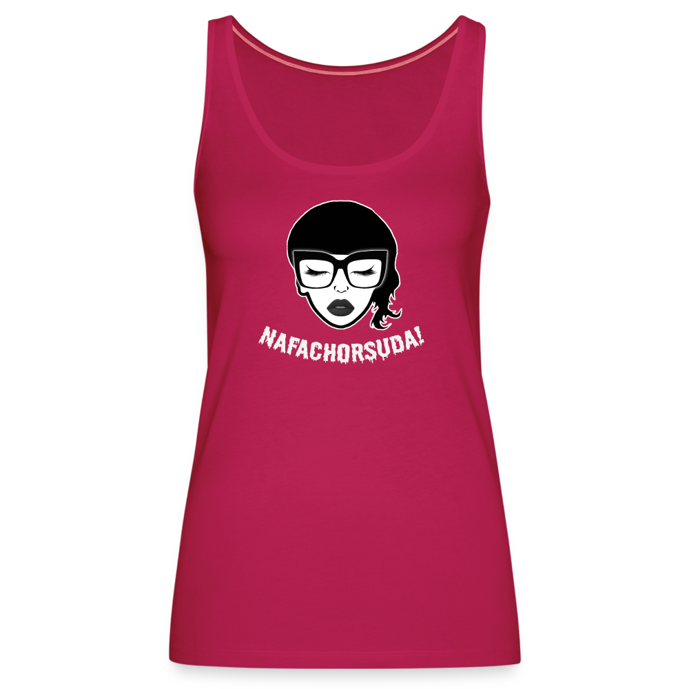 Nafachorsuda! Weiße Schrift "Frauen" Tank Top - dunkles Pink