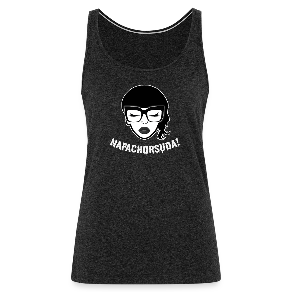 Nafachorsuda! Weiße Schrift "Frauen" Tank Top - Anthrazit