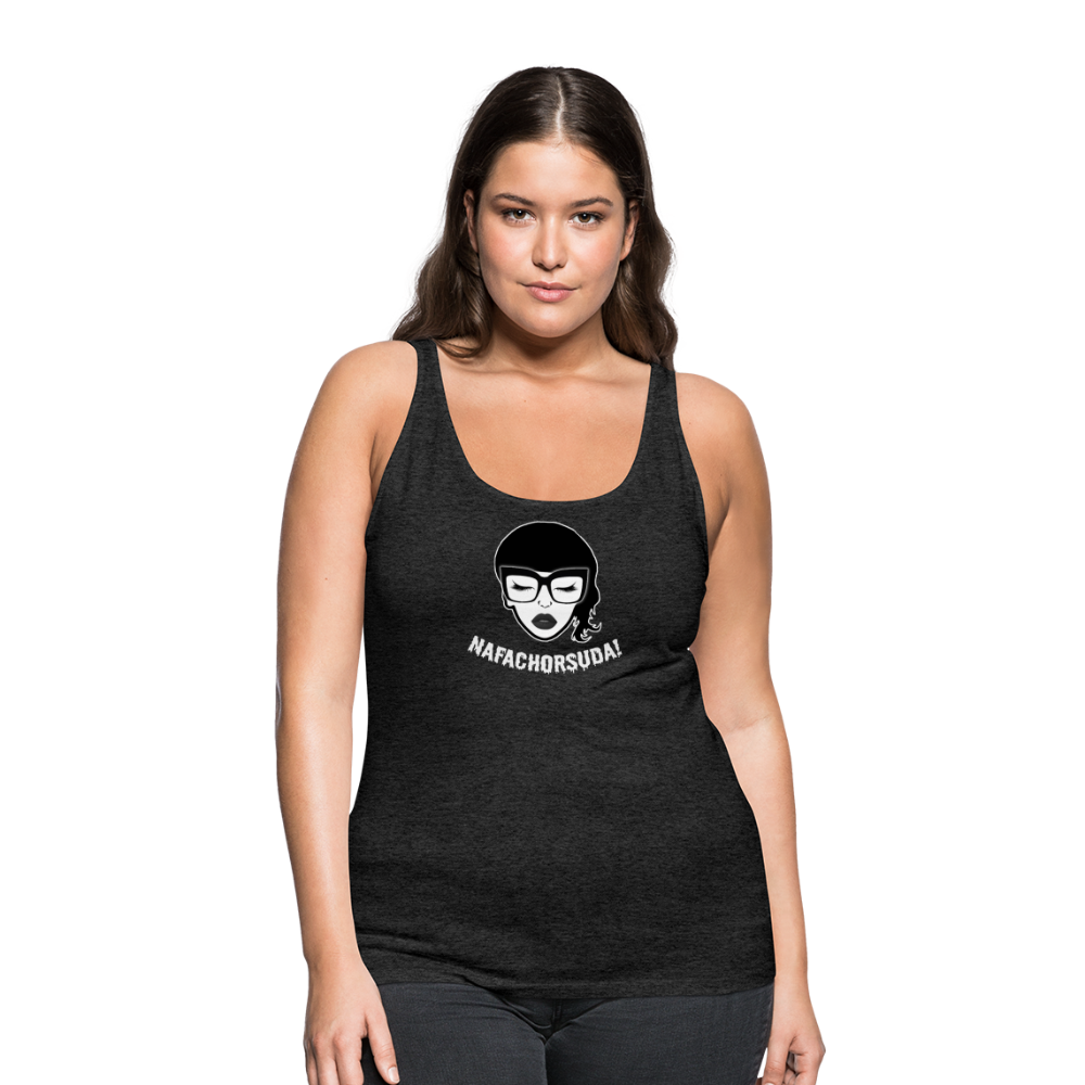 Nafachorsuda! Weiße Schrift "Frauen" Tank Top - Anthrazit