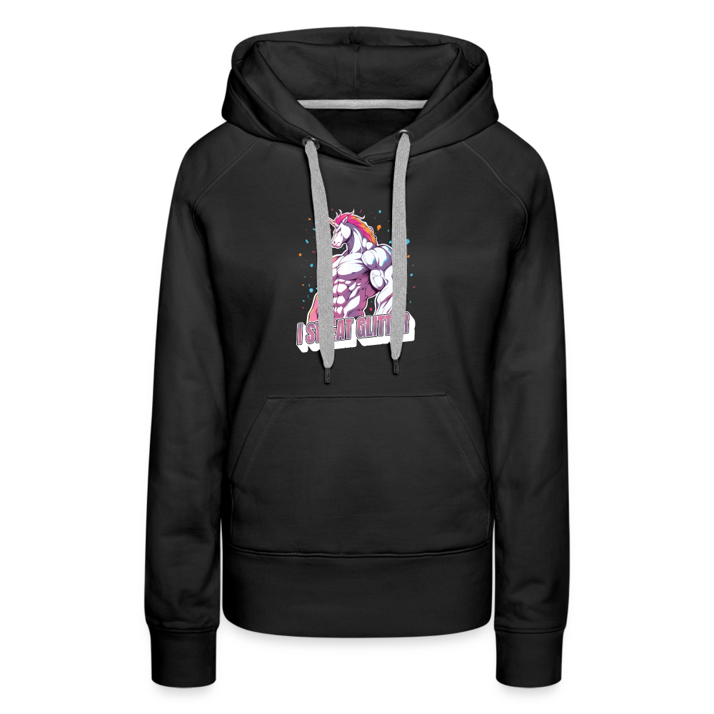 I sweat Glitter "Frauen" Hoodie - Schwarz