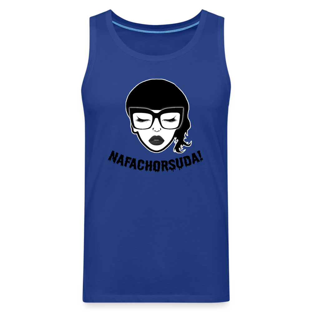 Nafachorsuda! Schwarze Schrift "Männer" Tank Top - Königsblau