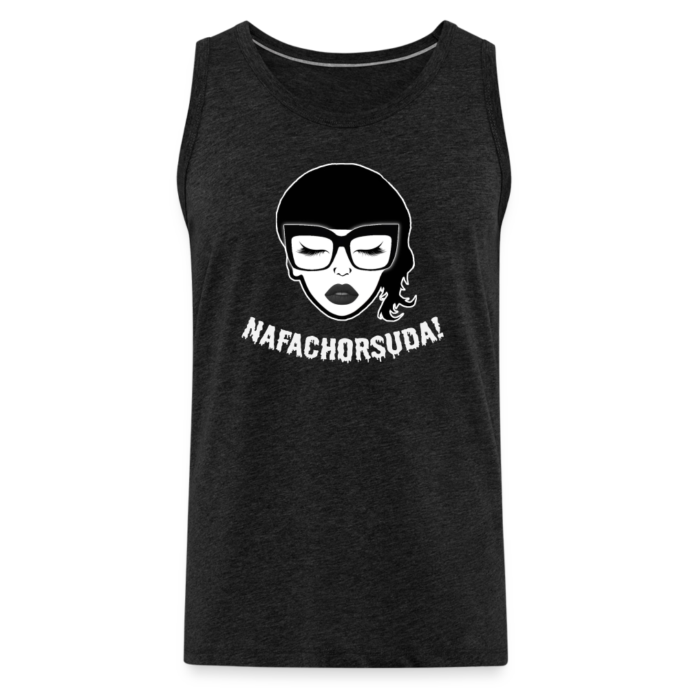 Nafachorsuda! Weiße Schrift "Männer" Tank Top - Anthrazit