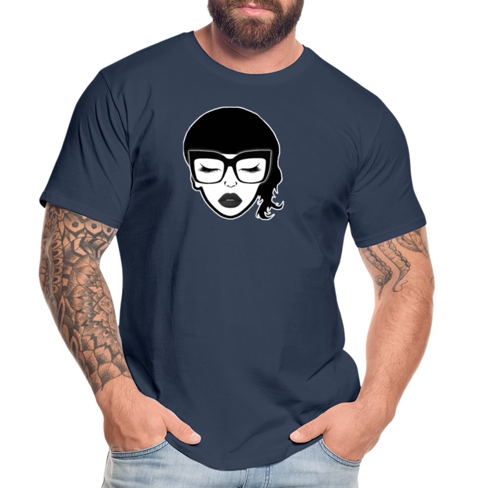 Divanessa's Kopf "Männer" T-Shirt - Navy