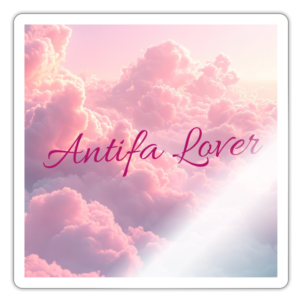 Antifa Lover Sticker (groß) - Weiß glänzend