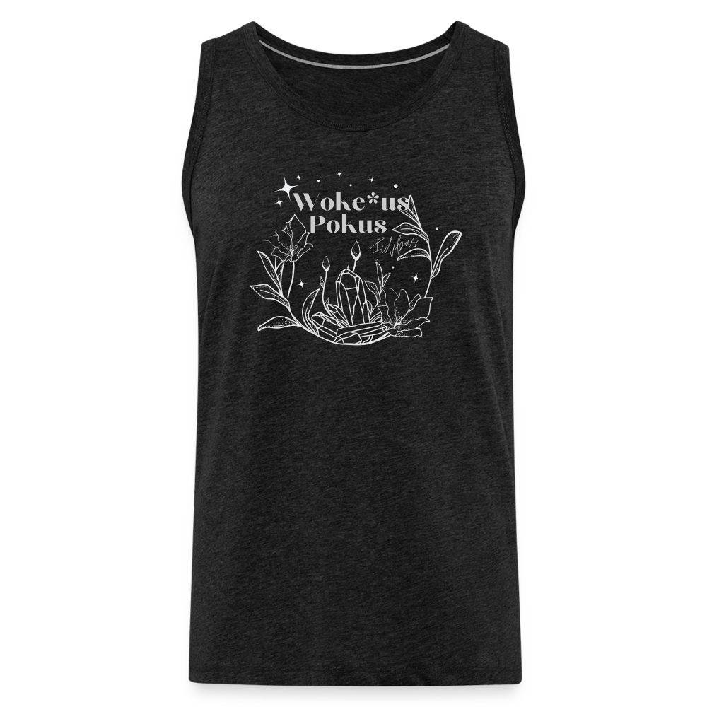 Woke*us Pokus (weiße Schrift) "Männer" Tank Top - Anthrazit