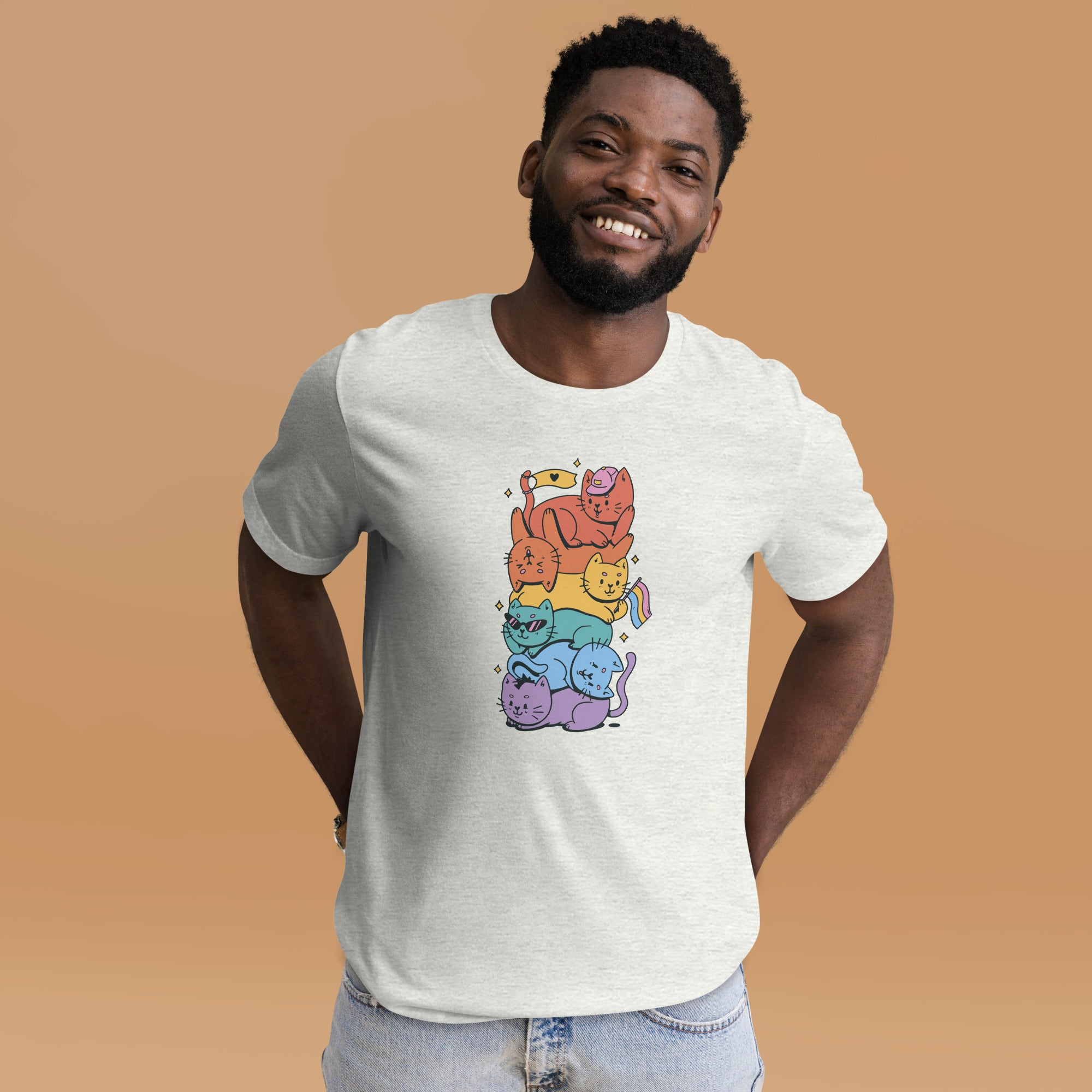 LGBTQ+ Katzen Unisex-T-Shirt