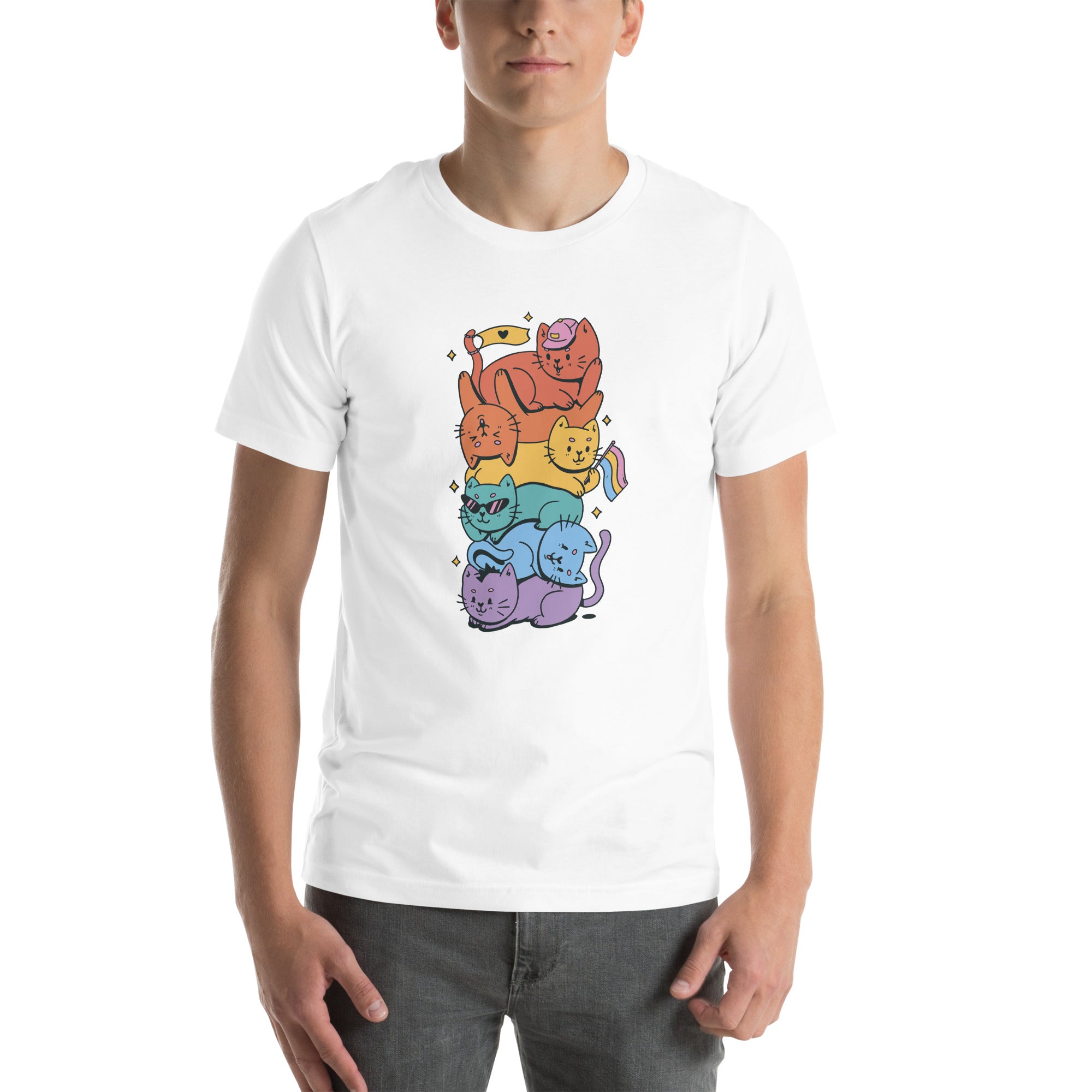 LGBTQ+ Katzen Unisex-T-Shirt